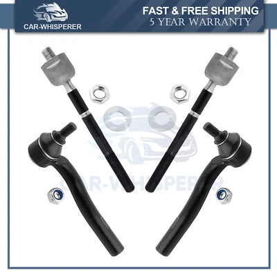 For Lexus SC430 02-10 Base Convertible Set of 4 Front Inner Outer Tie Rod Ends - Image 1 of 4