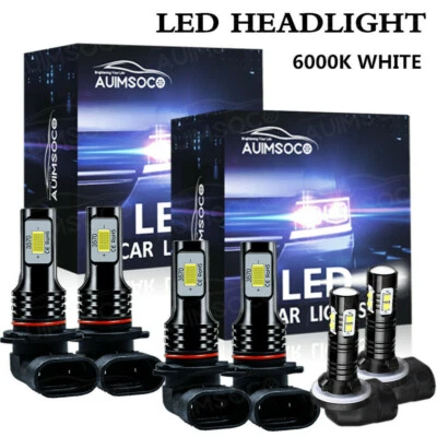 For Oldsmobile Cutlass Ciera 1990-1996 Combo LED Headlight Fog Light Bulbs White - Image 1 of 4