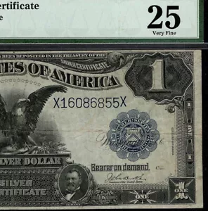 1899 $1 Silver Certificate Black Eagle FR #233 VF 25 PMG Certified (AIJ) - Picture 1 of 4
