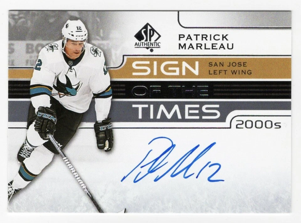2019-20 SP Authentic Sign of the Times 2000's Autograph #ST00-PM Patrick Marleau - Image 1 of 1