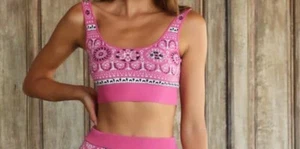 NEW WITH TAGS TIGERLILY LADIES TUNISIA PINK SPORTY CROP TOP SIZE AU 8 - Bild 1 von 9