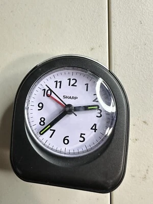 Sharp Travel Alarm Clock with Light  Quartz Analog Model SPC844 - Works - Image 1 of 4