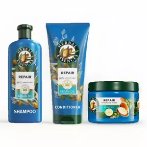 HERBAL ESSENCES Argan Oil Repair Shampoo 350ml Conditioner 250ml Mask 500ml Set - Picture 1 of 6