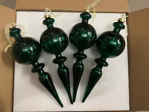 Weihnachtskugeln Set Ornamente Christmas Weihnachten Grün Glas Geschenkebox - Bild 1 von 4