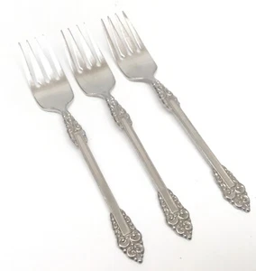 3 (drei) Oneida Erbstück Würfel Rembrandt Salatgabeln 6 5/8 Zoll - Bild 1 von 2