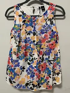New Directions Women Petite Small Floral Tank Top casual workwear Colorful - Picture 1 of 7