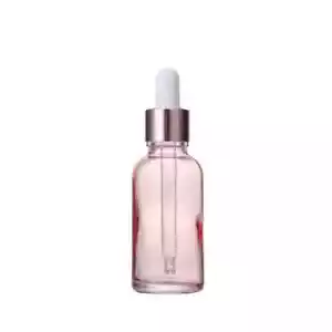 Botella cuentagotas de vidrio vacío rosa de 5-100 ml pipeta aceite esencial recipiente líquido - Imagen 1 de 7