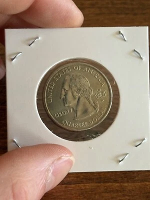 2008-P / BU / Oklahoma State Quarter / MINT ERROR / OFF CENTER- MISALIGNED DIES - Image 1 of 4