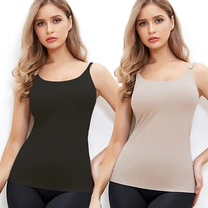 Women Seamless Tummy Control Shapewear Smooth Body Shaping Camisole Tank Tops - Picture 1 of 18