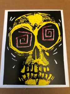 CRAZED SKULL Sticker Vtg Vinyl 80s Bad Otis NOS punk kbd hardcore - Picture 1 of 1