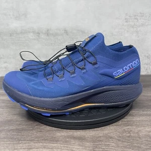 Salomon Pulsar Trail Pro Mens 8.5 Running Shoes Blue Black Outdoors - Picture 1 of 13