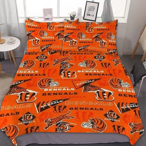Cincinnati Bengals Bedding Set Duvet/Comforter Cover Pillowcase Quilt Cover Gift Cover