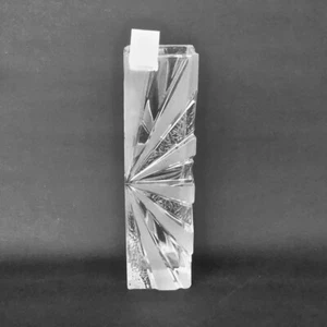 vintage Warmensteinach Glaswerke heavy lead crystal hand-cut 24% PbO glass vase - Picture 1 of 18