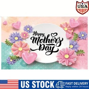 Happy Mothers Day Banner Mothers Day Decoration Flower Themed Photo Booth Props - Picture 1 of 11
