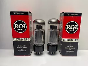 2 x NOS RCA 7027A 6L6G Test STRONG US made Vacuum Beam Power Pentode Valve Tubes - Bild 1 von 7
