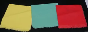 3 VINTAGE MIXED SOLID COLOR FABRIC NAPKINS - Picture 1 of 2
