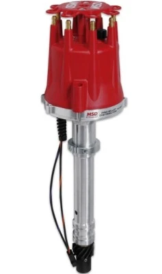 NEW MSD PRO BILLET DISTRIBUTOR WITH SLIP COLLAR,RED,MSD 6-7-8 SERIES,CHEVY V8 - Image 1 of 2