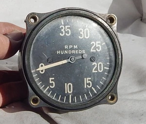 Helicopter & Aircraft RPM 0-35 Indicator Gauge Instrument & Angled Direct Cable - Picture 1 of 3