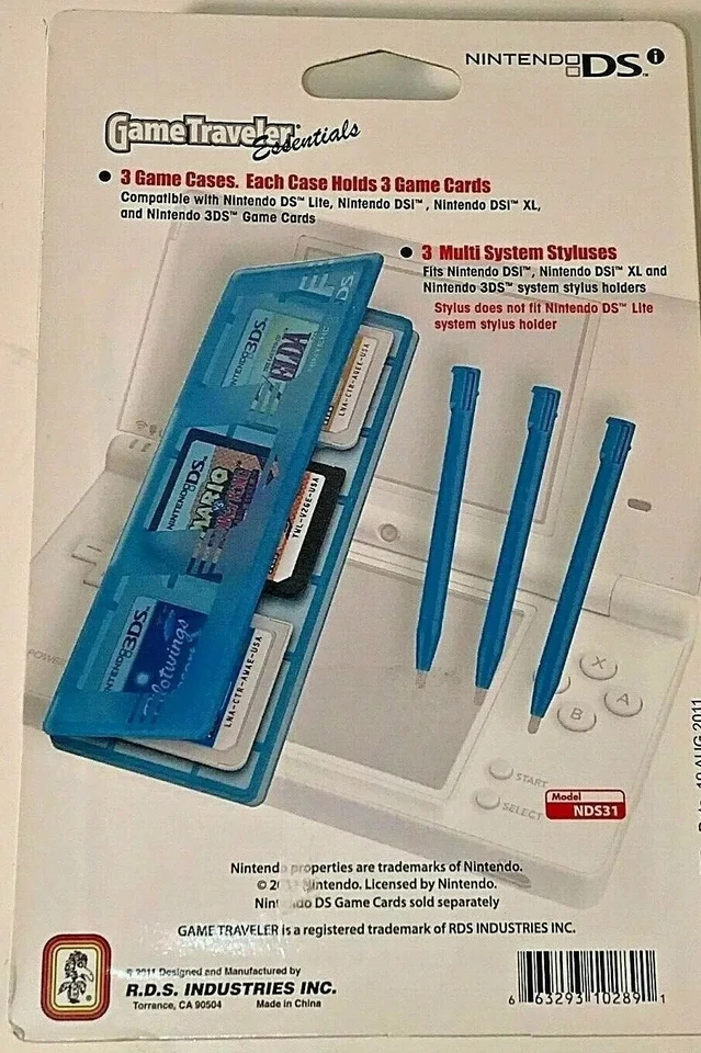 Nintendo DSi Game Traveler Essentials Case, 3 Cases + Styluses - Image 1 of 3