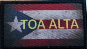 Parche bandera de Puerto Rico Toa Alta con sujetador marca VELCRO® camuflaje - Imagen 1 de 1