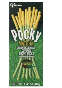 Palitos de galleta cubiertos de crema de té verde Pocky Matcha, 1,41 onzas PACK DE 5-PAQUETE DE 20 - Imagen 1 de 2