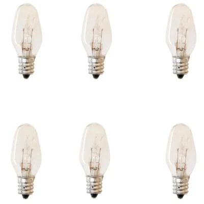 6 pack Clear C7 Night Light Bulb 4-Watt - Image 1 of 2