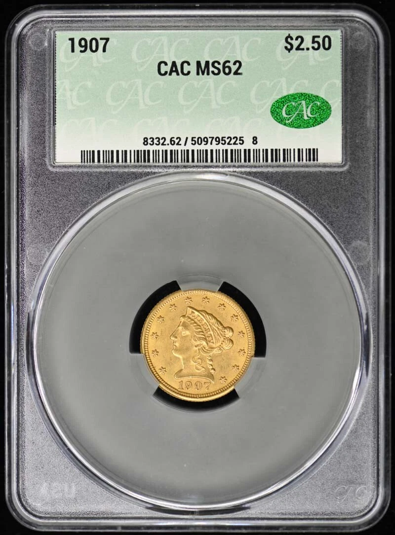 1907 MS 62 Graded Quarter Eagle $2.50 US Gold Coins for sale | eBay