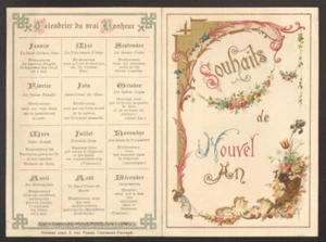 Kalender des wahren Glücks. Neujahrswünsche. um 1900 - Bild 1 von 1