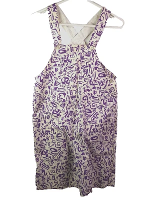 Египетский принт Детский комбинезон M белый фиолетовый без рукавов расслабленный крой карманы - Изображение 1 из 4