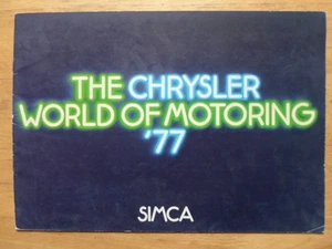 SIMCA RANGE orig 1976 1977 UK Mkt Verkaufsprospekt - 1000 1100 - Bild 1 von 9