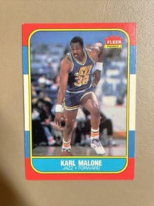 1986-87 Fleer #68 Karl Malone RC Rookie card Utah Jazz EX/NM