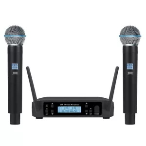uhf Wireless Microphone Systems 2 Handheld 2 Channel, For Shure GLXD4 Vocal Mics - Picture 1 of 2