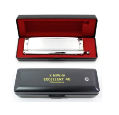 Mihwa Harmonica Chromatic harmonica Excellent48 12 Holes - Image 1 of 2