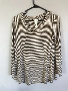 Blu Pepper maglia alta bassa a righe grigio medio e blu navy (11) - Foto 1 di 4