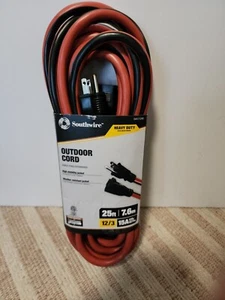 Cable de extensión exterior Southwire de alta resistencia 12/3 25 ft nuevo - Imagen 1 de 4