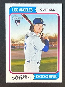 JAMES OUTMAN RC 2023 Topps Heritage Rookie Card #93 Los Angeles Dodgers - Picture 1 of 2