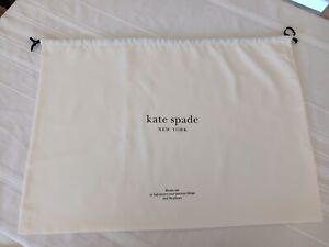 Women's Kate Spade Ivory Purse Duster Storage Bag New York Sz 27×19 Drawstring