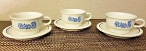 Vintage Pfaltzgraff Yorktowne Cup and Saucer (Set of 3) Vintage Stoneware - Picture 1 of 5