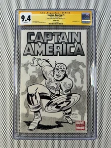 Captain America #1 Avengers 4 Original Art Sketch Signed Bruce Timm CGC 9.4 - Picture 1 of 3