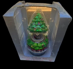 Vtg Mr. Christmas Tree Music Box Animated Hinged Box Musical O Christmas Tree - Picture 1 of 9