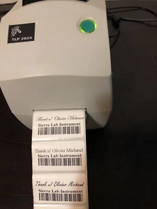 Impresora de etiquetas térmicas serie Zebra TLP 2824 RS232 USB PS excelente prueba de funcionamiento - Imagen 1 de 12