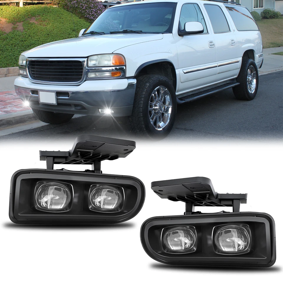 Fog Lights LED Front Bumper Lamps For GMC 1999-2002 Sierra 2000-2006 Yukon - Image 1 of 4