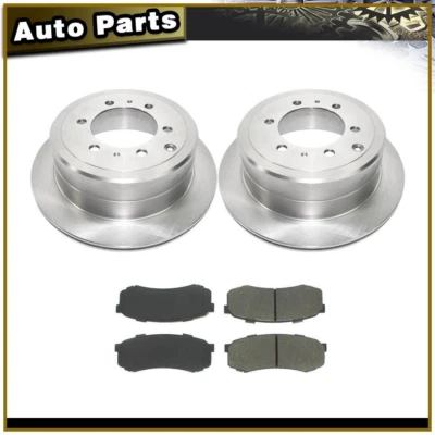 Rotores de freno traseros y pastillas de freno metálicas para Toyota Land Cruiser 1995 1997 Foto 1 de 4