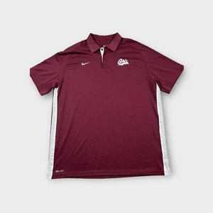 Red Maroon Nike Dri-Fit UM Montana Grizzlies Polo Shirt Men's XL - Picture 1 of 7