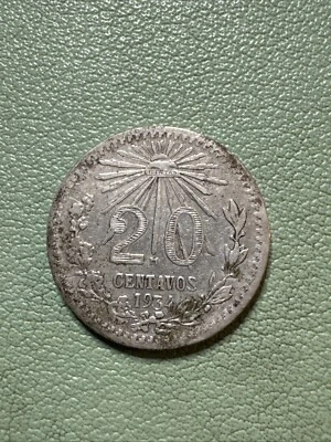 1934 Mo MEXICO Silver 20 Centavos .720 - Image 1 of 4