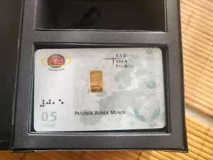 Goldbarren Karatbars 0,5g/999,9. - Bild 1 von 5