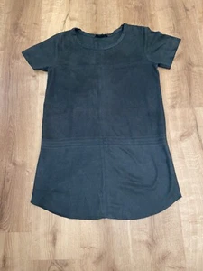 Olivaceous Size Medium Vegan Suede Green Dress/Tunic - Picture 1 of 5