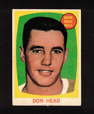 1961-62 DON HEAD #17 ROOKIE Topps Bruins GOALIE Star Vintage NHL Hockey Card RC