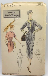 Vintage 50er Vogue Special Design Einteiler Kleid Schnittmuster ungeschnitten S-4360 - Bild 1 von 5