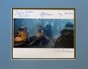 Star Wars Photo Autographed Kenny Baker R2-D2 Stuart & Kay Freeborn Wendy Froud - Picture 1 of 2